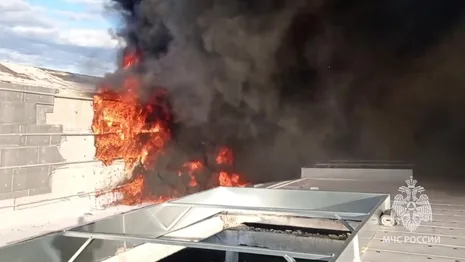 МЧС показало видео с тушения пожара за «Ивановскими мануфактурами» во Владимире