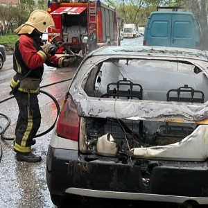 Во Владимире сгорел легковой автомобиль