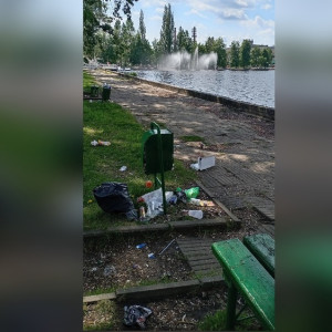 Жители Гусь-Хрустального пожаловались на заваленную мусором набережную