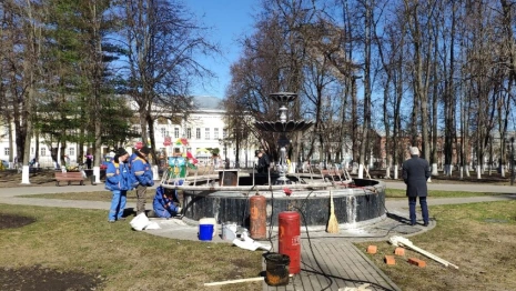 Во Владимире начали подготовку к запуску фонтанов