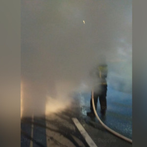 Во Владимирской области на трассе М-7 Волга машина загорелась после ДТП