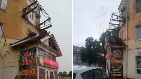 В Коврове во время грозы рухнул балкон