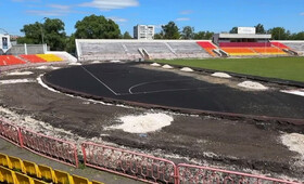 Во Владимире на стадионе «Лыбедь» демонтировали старое покрытие