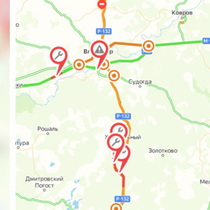 Участки ремонта на трассах Владимирской области нанесли на интерактивную карту