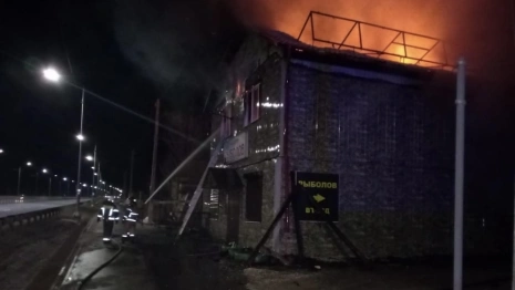 Во Владимирской области ночной пожар охватил магазин у трассы М-7