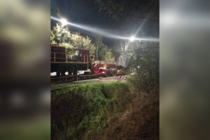 Во Владимирской области жители потушили загоревшийся тягач до приезда пожарных