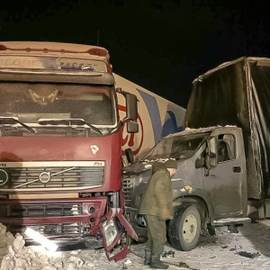 На Южном объезде Владимира столкнулись 3 большегруза