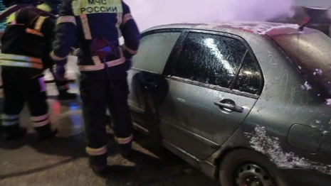 На улице Куликова в Муроме загорелась легковушка