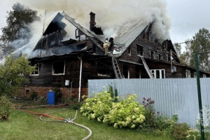 В поселке под Гусь-Хрустальным деревянный дом загорелся из-за аварийной работы холодильника