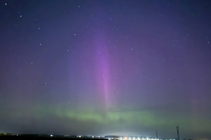 Небо Владимирской области озарило северное сияние