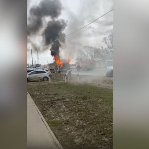 На трассе М-7 в Лакинске сгорел грузовик