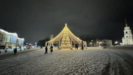 Во Владимире начался демонтаж новогодних елок