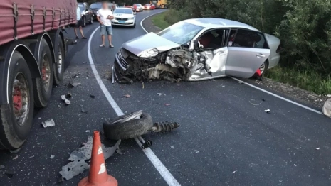 На М-7 под Петушками двое детей пострадали в ДТП с фурой и иномаркой