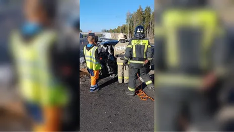 Пострадавшего зажало в салоне авто после ДТП на платнике М-12