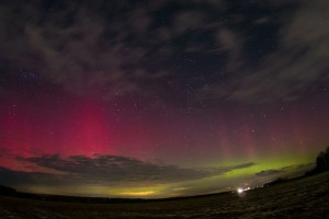 Над Владимирской областью 19 марта взошло северное сияние