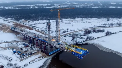Дорожники показали, как выглядел мост через Оку на М-12 во Владимирской области год назад
