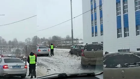 На Рпенском проезде во Владимире произошла первая серьезная авария