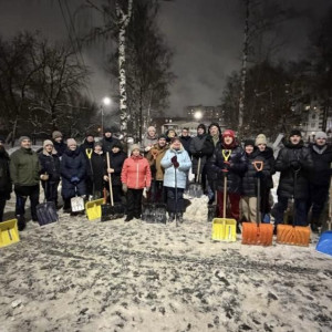 Жители Владимира не дождались коммунальщиков и сами убрали снег