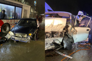 Во Владимире 21-летний парень пострадал в массовом ДТП с автобусом