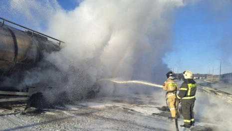 Загоревшейся на М-12 в Петушинском районе машиной оказался бензовоз