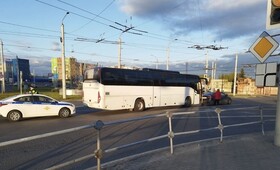 Во Владимире иномарка въехала в пригородный автобус до Гусь-Хрустального