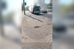Во Владимире задымился троллейбус 10-го маршрута