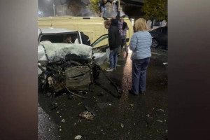 Инкассаторская машина перевернулась после ДТП во Владимире