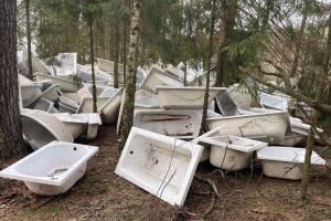 Во Владимирской области в лесу нашли кладбище ванн
