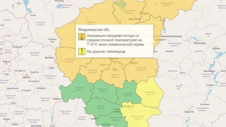 Во Владимирской области ввели оранжевый уровень опасности из-за аномальных морозов