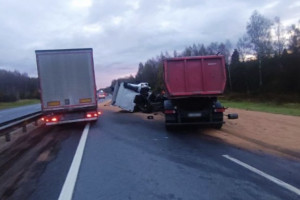 Во Владимирской области столкнулись два КамАЗа: водитель пострадал