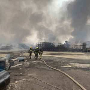 Во Владимире проверят качество воздуха после пожара на складе буровых растворов