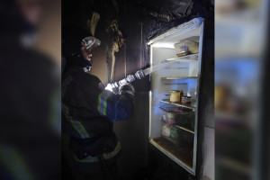 Причиной пожара в Александровском районе стал холодильник