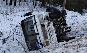 Во Владимирской области автобус с пассажирами в салоне попал в ДТП