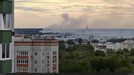 Два деревянных дома загорелись в центре Владимира