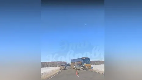 Во Владимирской области на трассе столкнулись рейсовый автобус и легковушка