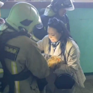 В Коврове из горящей многоэтажки спасли собаку