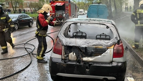 Во Владимире сгорел легковой автомобиль
