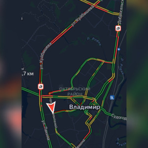 Владимир встал в пробках из-за ДТП на «Пекинке»