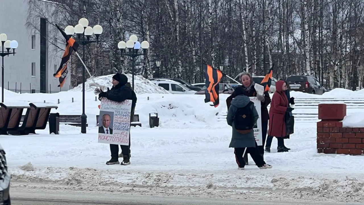Активисты вышли с плакатами в центр Владимира