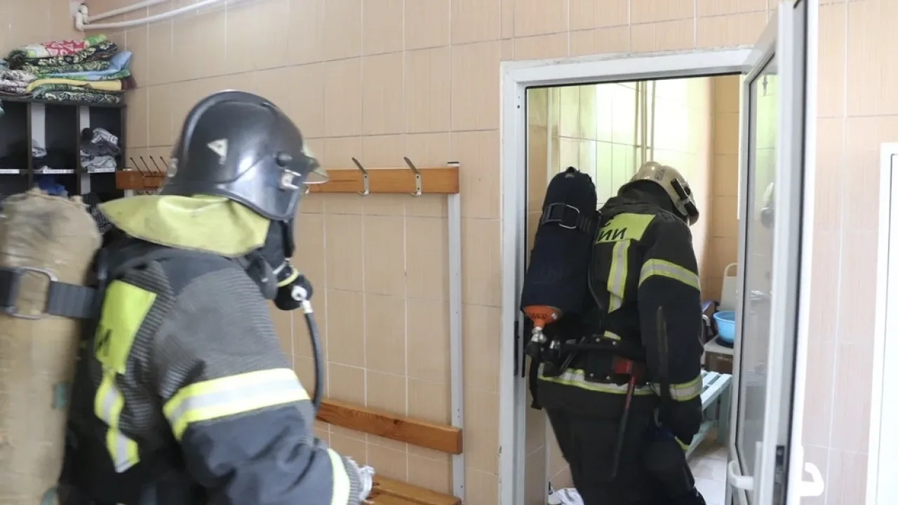 Спасатели потушили условный пожар в Собинском психоневрологическом интернате