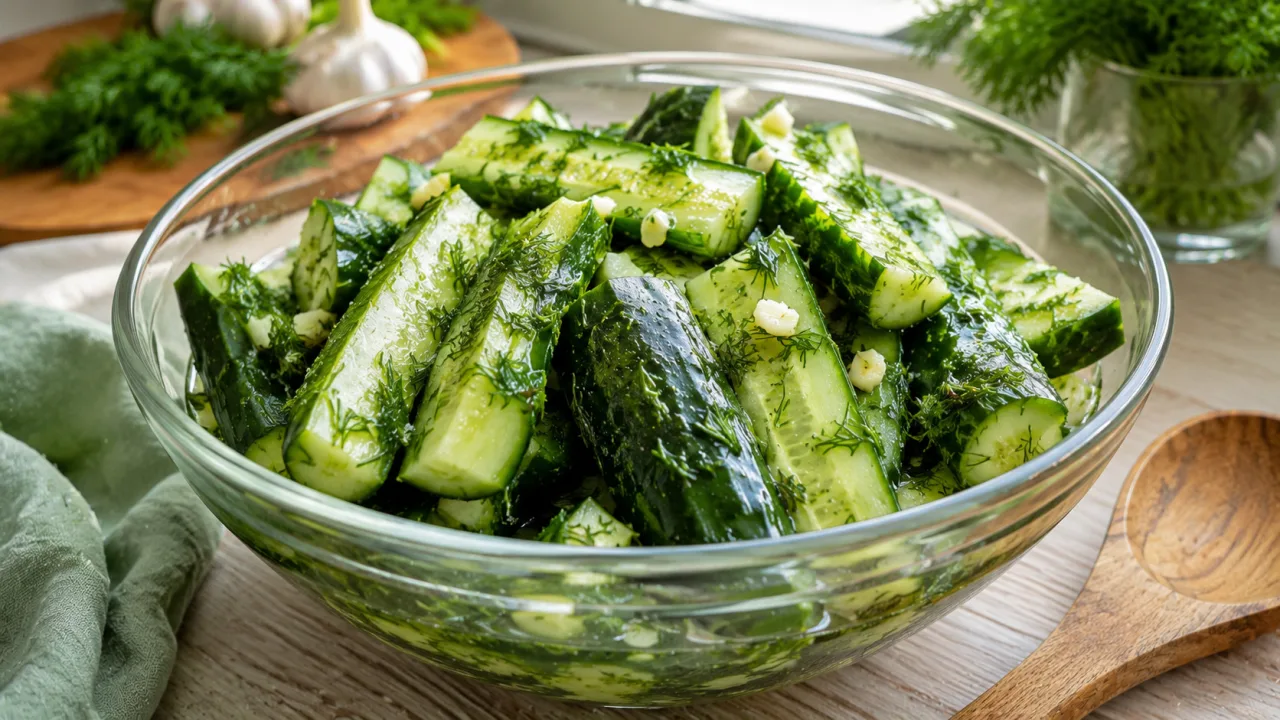 Мариную огурцы только так — всего 1 час и хрустящая вкуснятина готова: за летним столом идет на ура