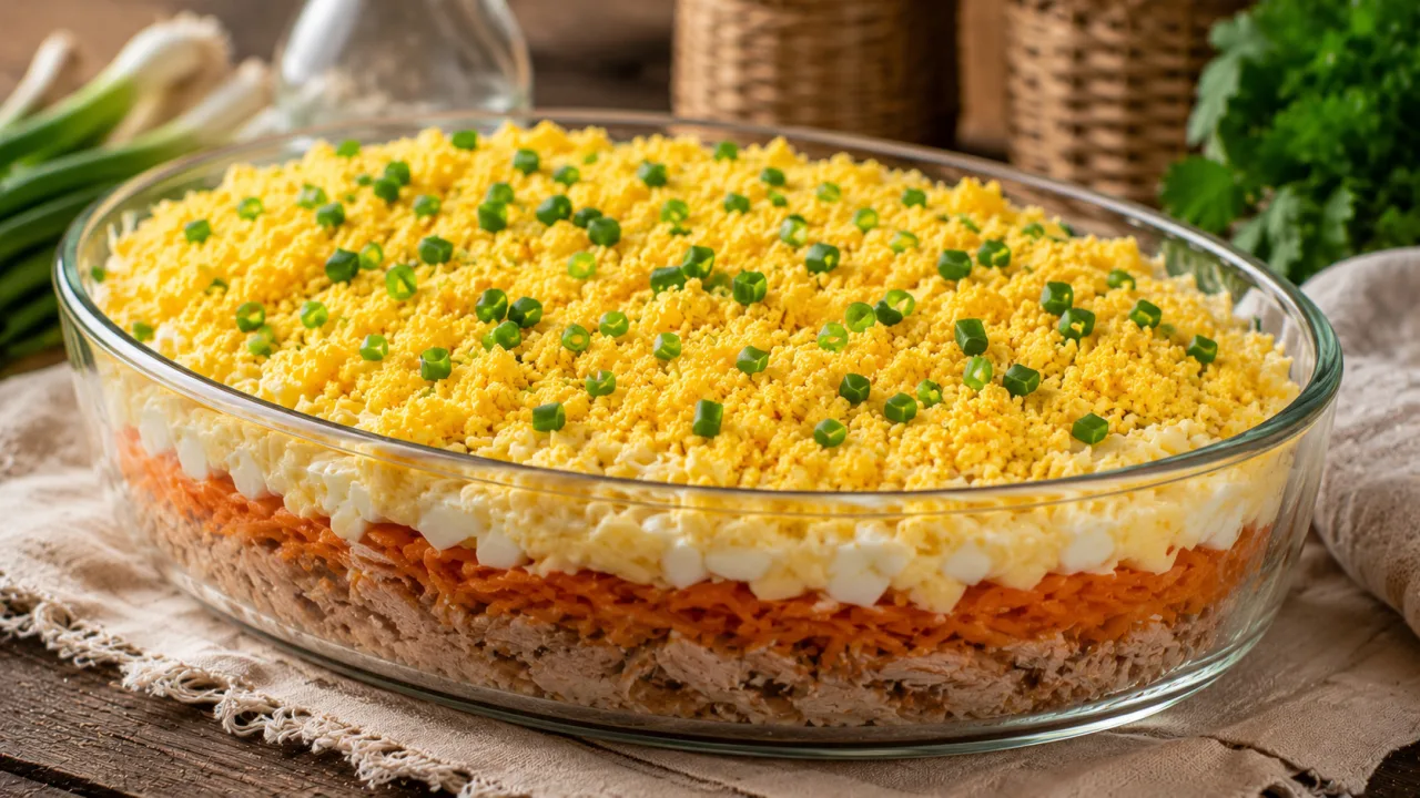 Вместо консервов взяла запеченную скумбрию: получилась самая вкусная «Мимоза» в моей жизни — уделала даже свекровь