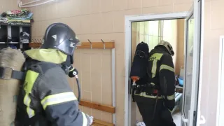 Спасатели потушили условный пожар в Собинском психоневрологическом интернате