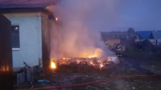 В деревне под Гусь-Хрустальным вспыхнул частный дом