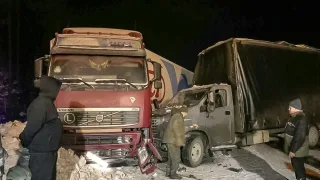 На Южном объезде Владимира столкнулись 3 большегруза
