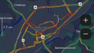 Как упавший столб и снегопад парализовали движение во Владимире