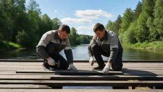 В поселке Вольгинский разгромили новую благоустроенную набережную