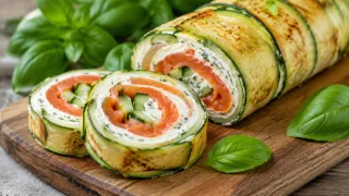Пока идут кабачки, готовлю этот красивый рулет каждый день: пикантная вкуснятина сводит с ума