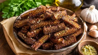 Подсохший черный хлеб не выбрасываю: из него получается чесночная закуска как в ресторане — хрустяще и очень вкусно