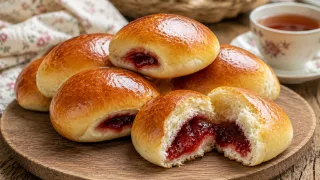 Булочки с повидлом — пышные, как у бабушки: дети съели все, пока я отвернулась
